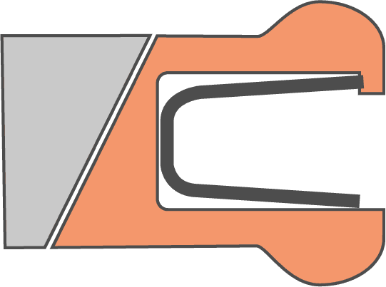 Cantilever / Finger Spring With Backup PTFE Spring Energized Seal SES