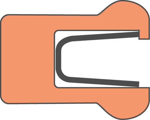 Large Heel Cantilever / Finger Spring PTFE Spring Energized Seal SES