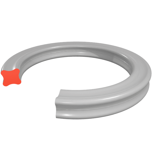 Infinite diameter X-rings made by continuous molding or vulcanizing for large sealing uses.