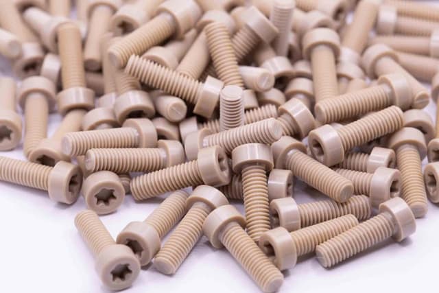 PEEK fasteners with exceptional heat resistance, strength, and chemical stability for aerospace and medical.