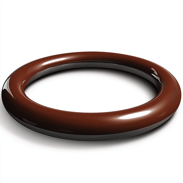 Brown PTFE coated O-rings offering durable chemical resistance and extended seal performance.