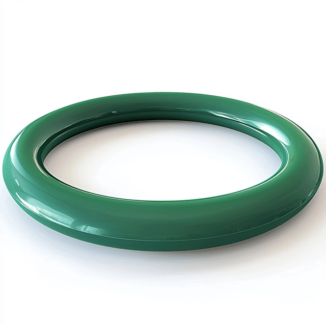 Light green PTFE coated O-rings for aerospace, chemical, and industrial sealing performance.