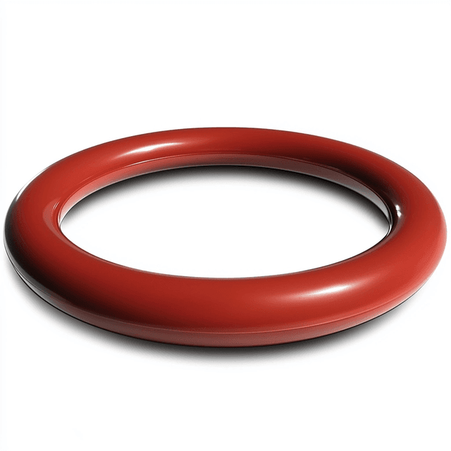 Red PTFE coated O-rings for high-visibility, reduced friction sealing in aerospace applications.