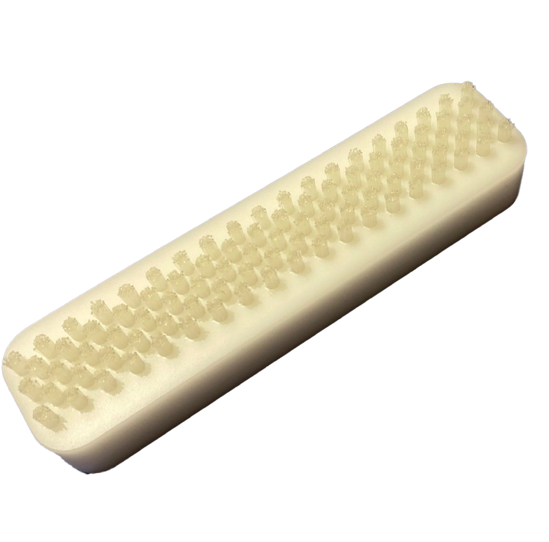 Custom Delrin Plastic Brush with Nylon Bristles for High Purity Medical Applications custom rubber, plastic, and metal parts from Canyon Components