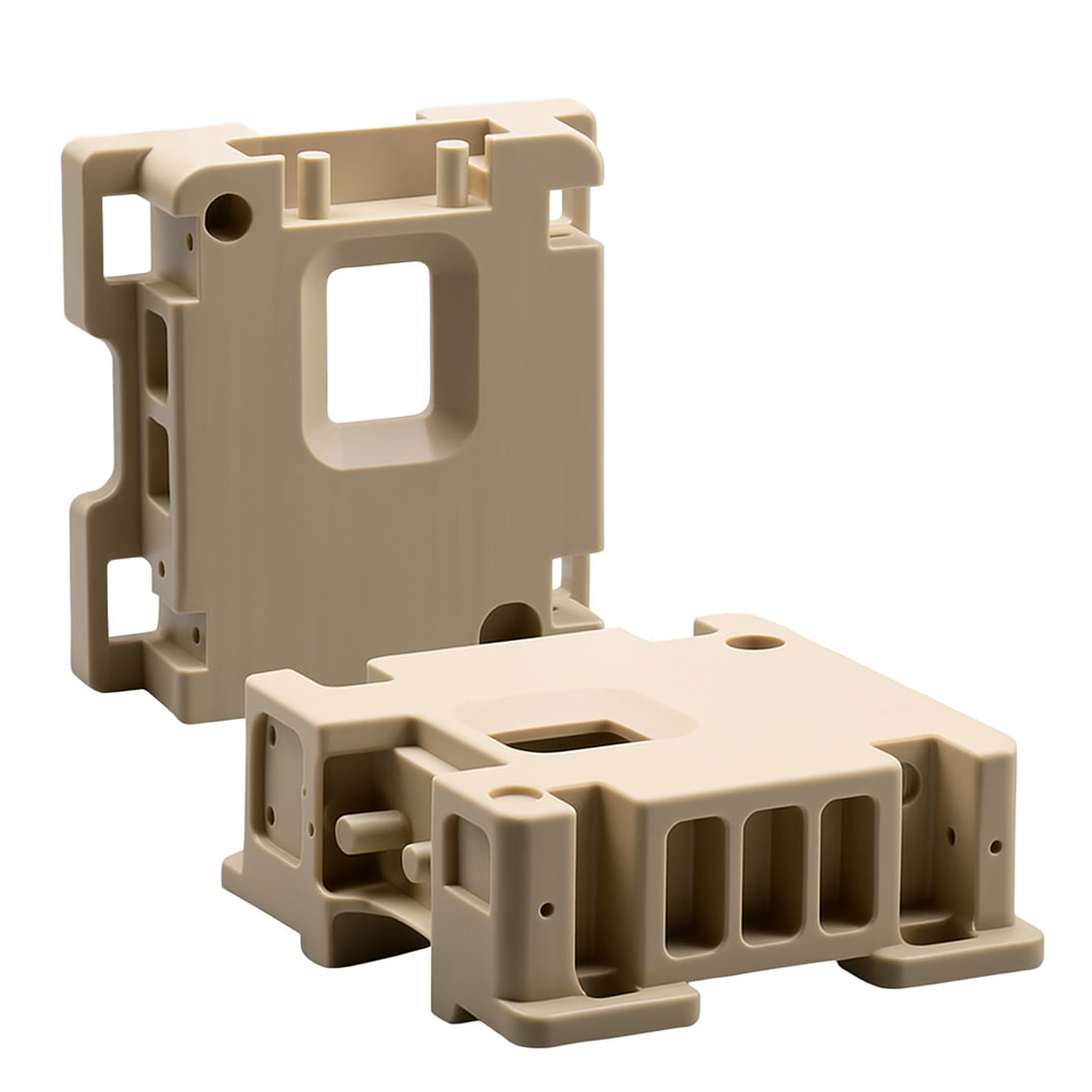 High-performance PEEK machining profiles from Canyon Components offering heat resistance and chemical stability in demanding applications.