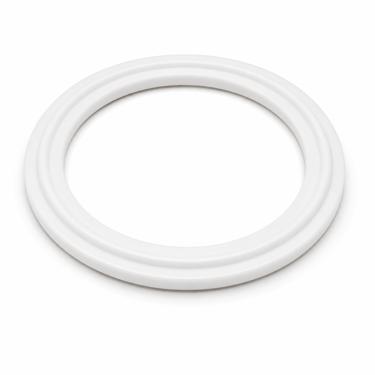 Sanitary gaskets from Canyon Components in FDA, USP Class VI, and 3A compliant materials for hygienic sealing in food and beverage processing.
