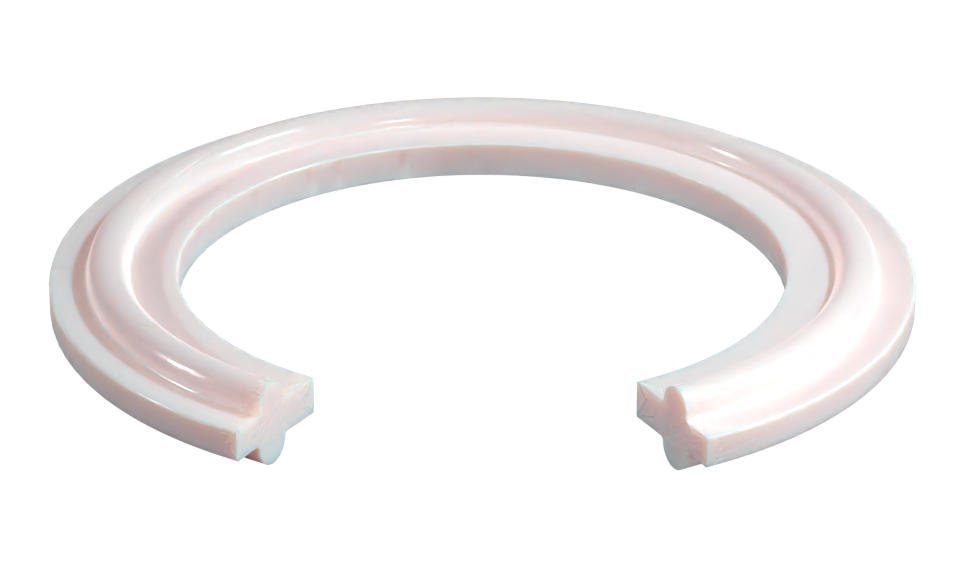 Sanitary gaskets from Canyon Components in FDA, USP Class VI, and 3A compliant materials for hygienic sealing in food and beverage processing.