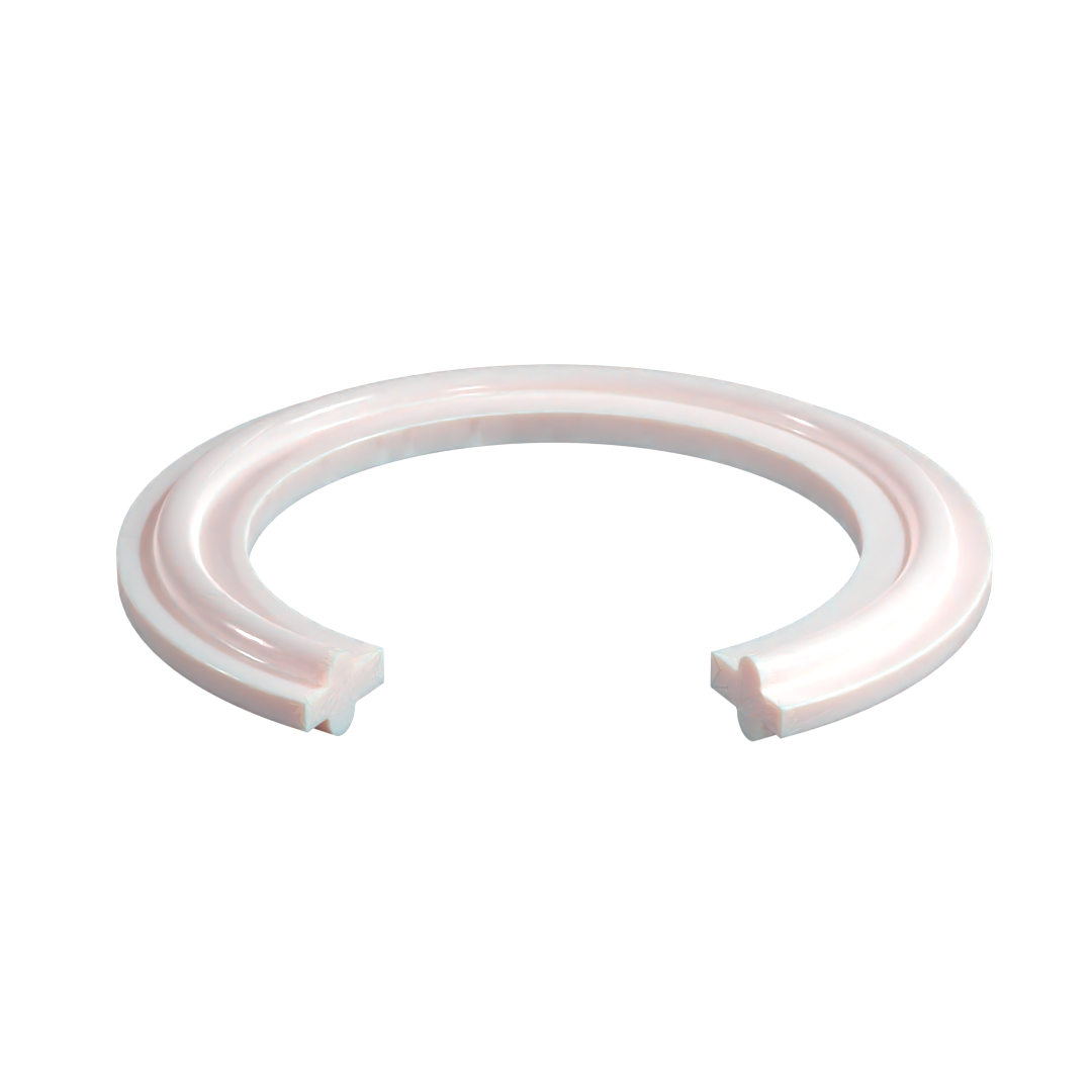 Sanitary gaskets from Canyon Components in FDA, USP Class VI, and 3A compliant materials for hygienic sealing in food and beverage processing.